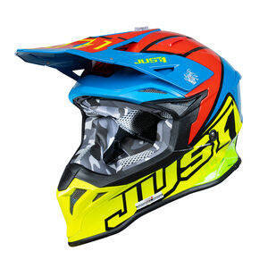 Just1 J39 Motocross Helmet Thruster Fluo Yellow Red Blue 2024