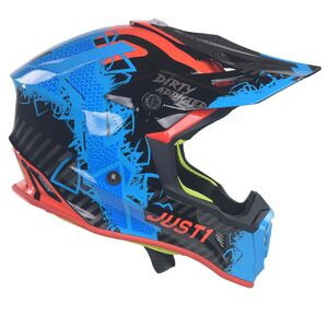 JUST1 J38 MX Helmet Mask Blue/Red/Black Gloss click to zoom image