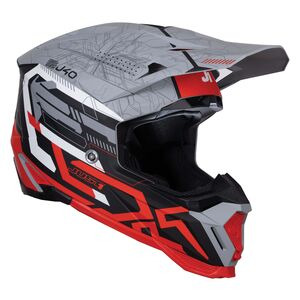 JUST1 J40 Motocross Helmet Mission Red Grey Matt click to zoom image