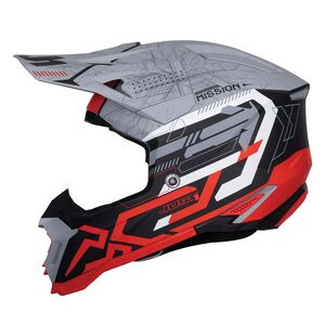 JUST1 J40 Motocross Helmet Mission Red Grey Matt click to zoom image