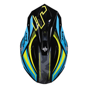 JUST1 J39 Motocross Helmet Revo Blue Fluo Yellow Black Gloss click to zoom image