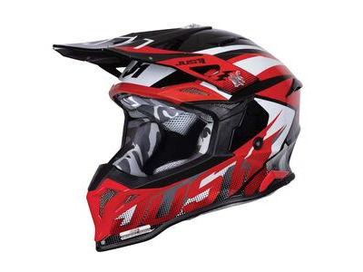 JUST1 Just1 J39 Motocross Helmet Revo Red White Black Gloss