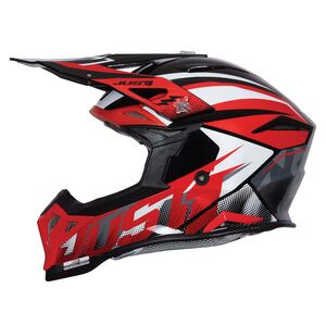 JUST1 Just1 J39 Motocross Helmet Revo Red White Black Gloss click to zoom image
