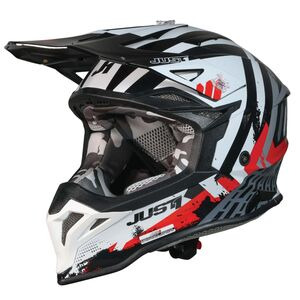 JUST1 JUST1 J39 Motocross Helmet Marshall White Red Black Gloss 2026