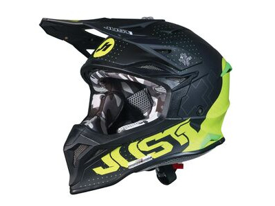 JUST1 Just1 J39 Motocross Helmet Xeno Fluo Yellow Black Matt