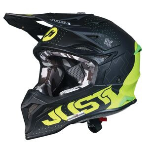 JUST1 Just1 J39 Motocross Helmet Xeno Fluo Yellow Black Matt click to zoom image