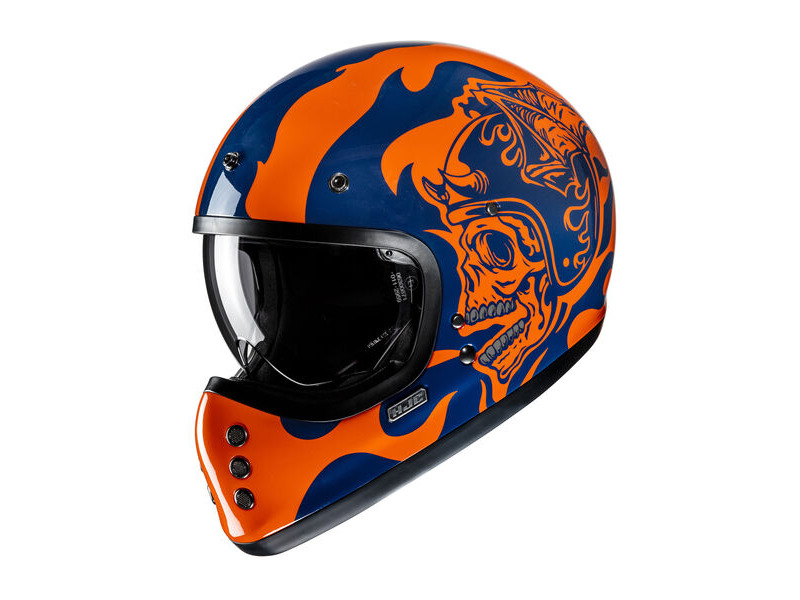 HJC V60 Flame MC27 Blue Orange click to zoom image