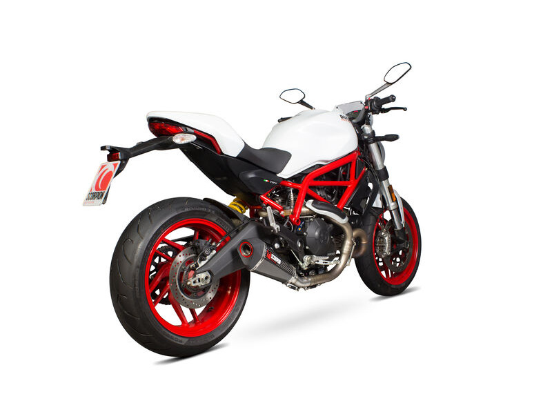 SCORPION EXHAUST Ducati Monster 797 / 797 + Serket Taper Slip-on. Removes Factory Catalyst. click to zoom image