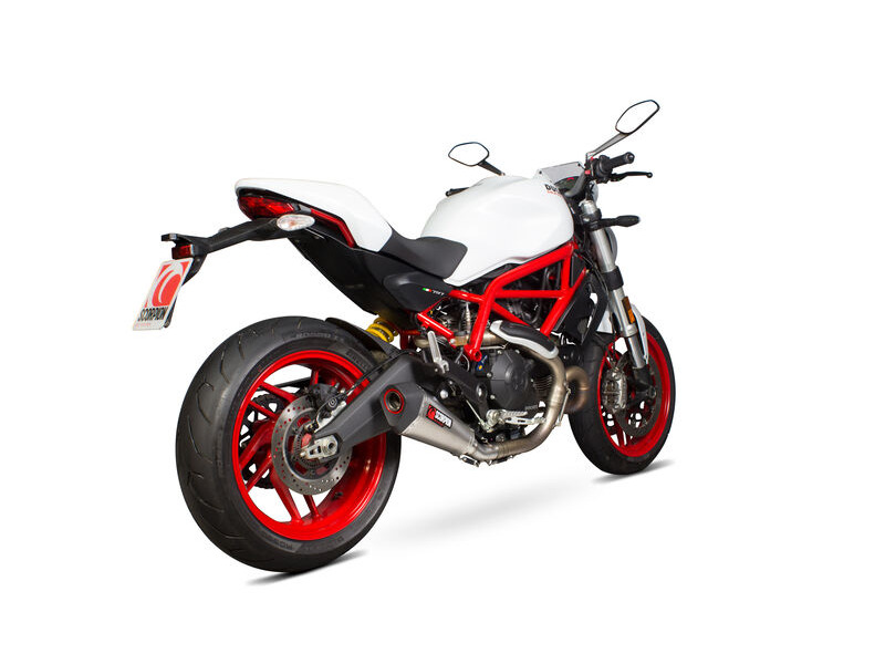 SCORPION EXHAUST Ducati Monster 797 / 797 + Serket Taper Slip-on. Removes Factory Catalyst. click to zoom image