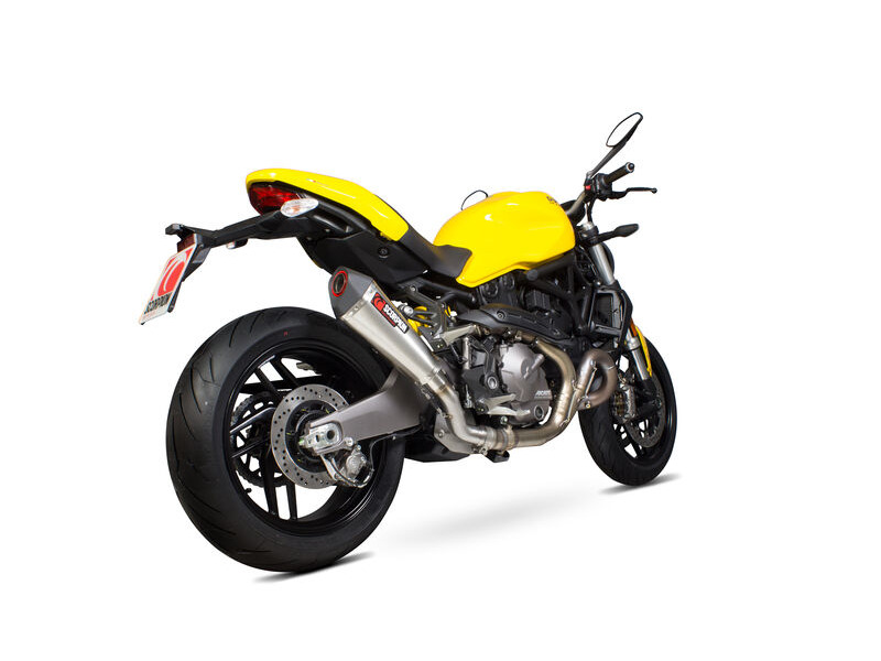 SCORPION EXHAUST Ducati Monster 821 Serket Taper Slip-on. Removes Factory Catalyst. click to zoom image