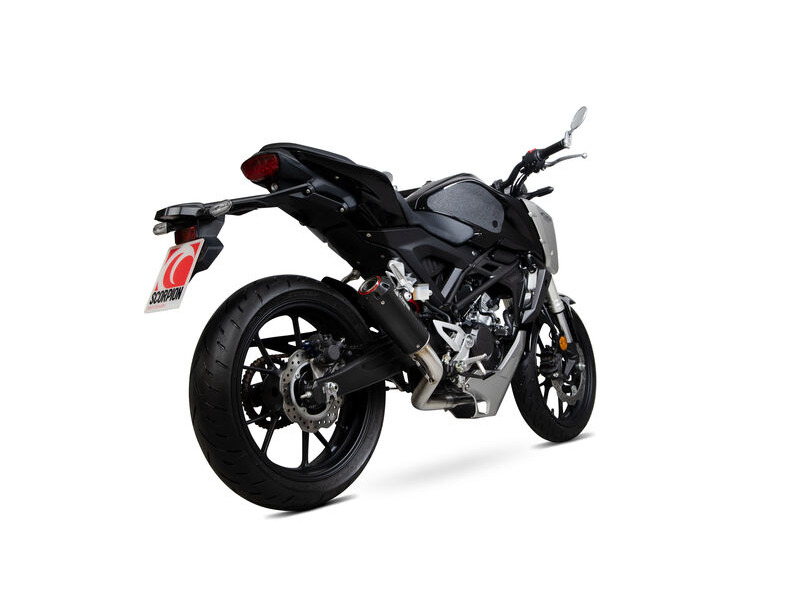 SCORPION EXHAUST Honda CB125 R Red Power Full System click to zoom image