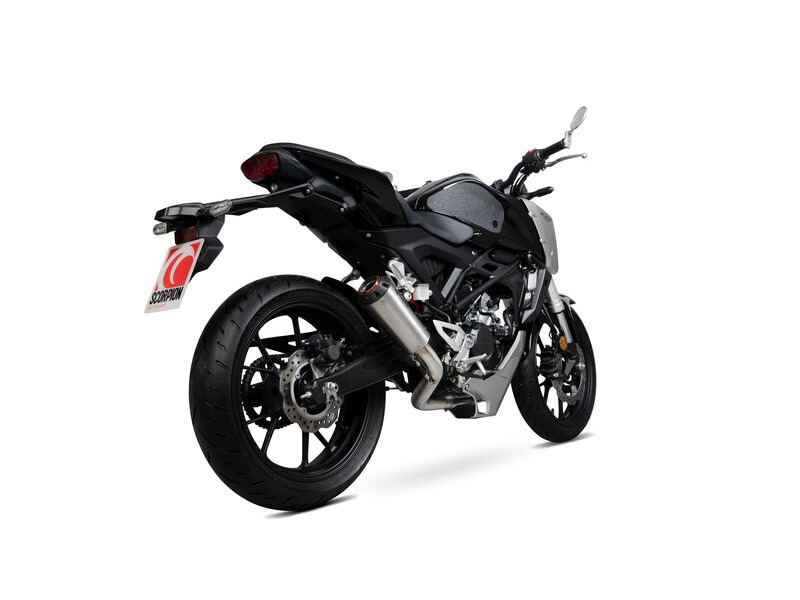 SCORPION EXHAUST Honda CB125 R Red Power Full System click to zoom image