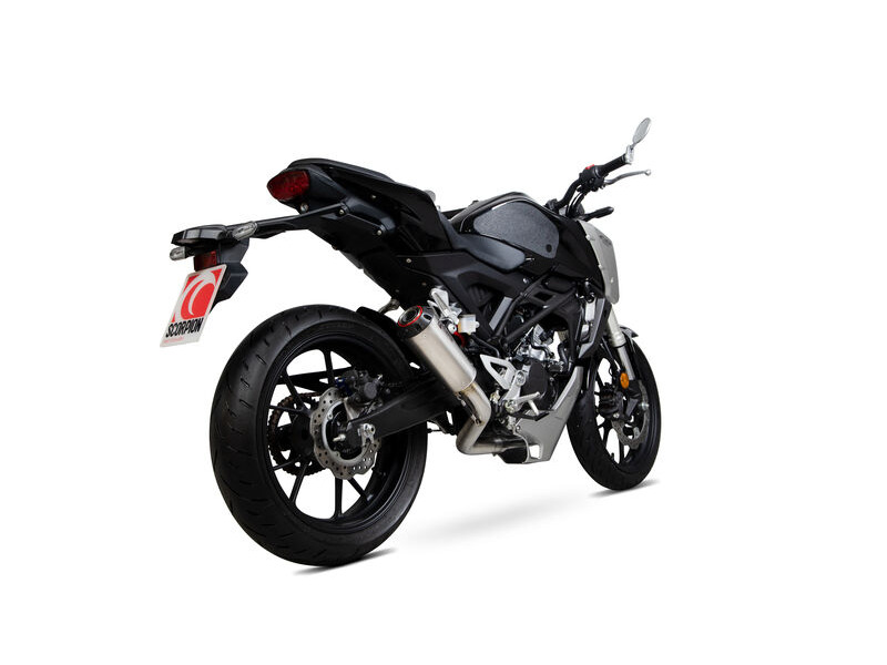 SCORPION EXHAUST Honda CB125 R Red Power Full System click to zoom image