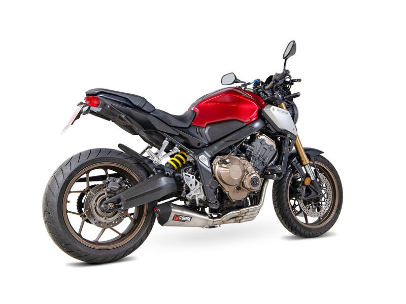 SCORPION EXHAUST Honda CB650R Neo Sports Cafe Serket Taper Full System click to zoom image