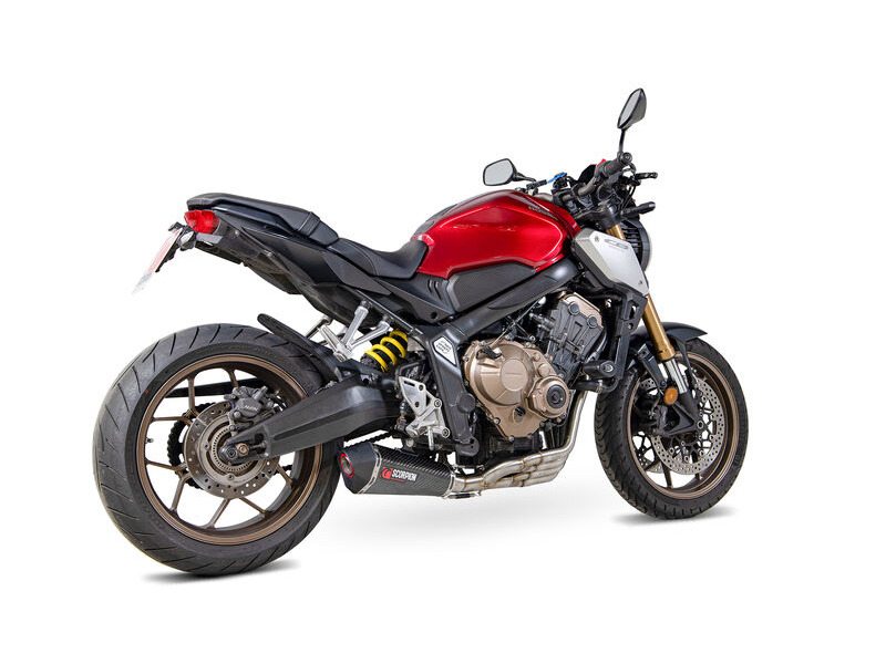 SCORPION EXHAUST Honda CB650R Neo Sports Cafe Serket Taper Full System click to zoom image
