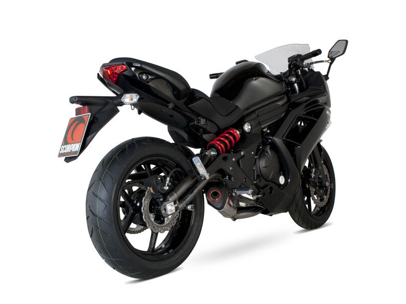 SCORPION EXHAUST Kawasaki ER6 F/N Serket Taper Full System click to zoom image