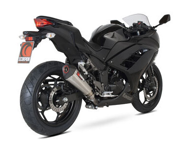 SCORPION EXHAUST Kawasaki Ninja 300 (2012-17) / Z300 (2015-17) Serket Taper Slip-on
