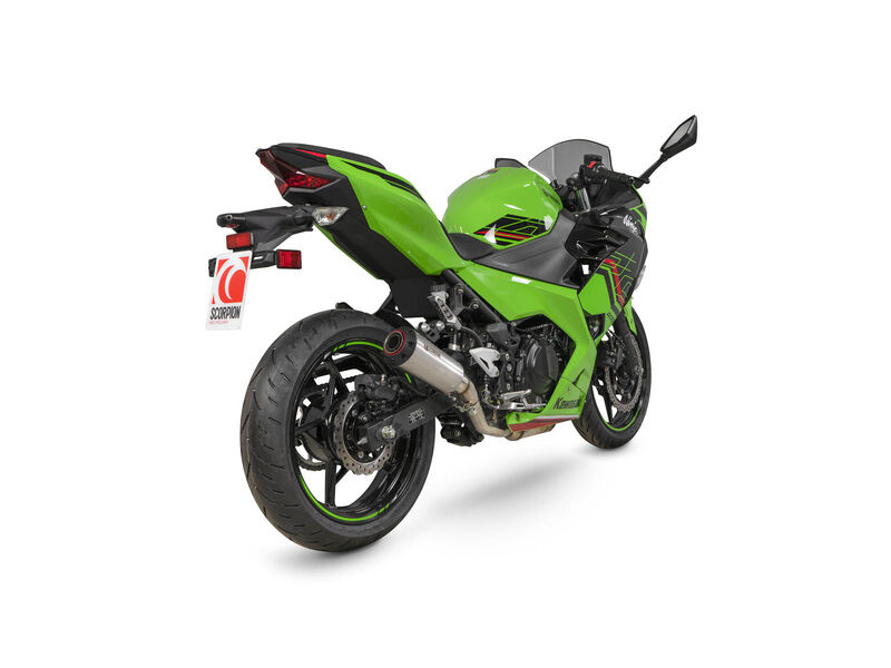 Scorpion Red Power Slip-On Exhaust For Kawasaki Z H2 (2020-2024) - Brushed Stainless