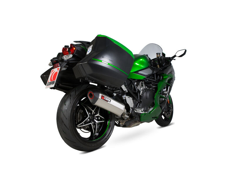 SCORPION EXHAUST Kawasaki Ninja H2-SX / H2-SX SE Serket Parallel Slip-on click to zoom image