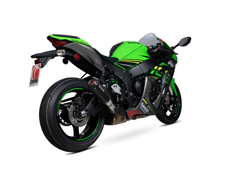 SCORPION EXHAUST Kawasaki Ninja ZX-10R / ZX-10RR / ZX-10R SE Red Power Slip-On click to zoom image