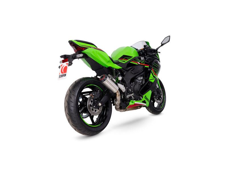 SCORPION EXHAUST Kawasaki ZX-4RR Red Power Slip-on click to zoom image
