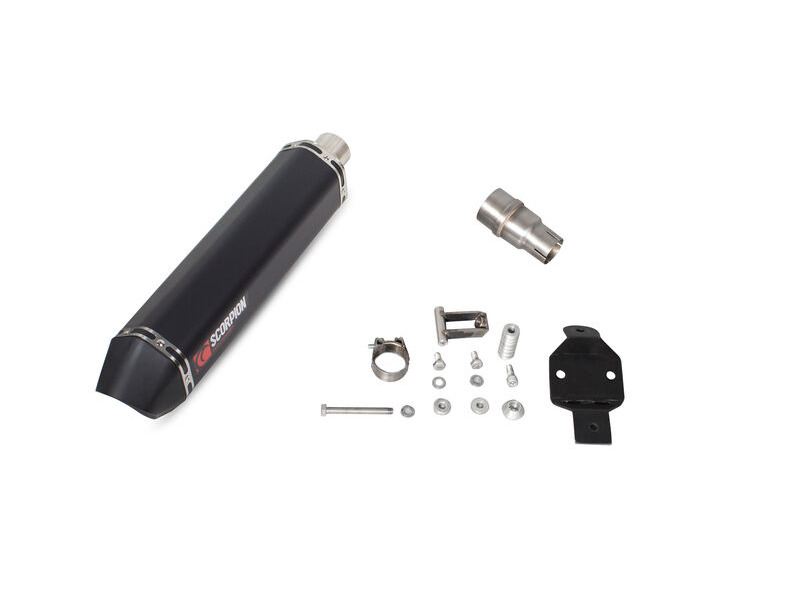 SCORPION EXHAUST Piaggio MP3 400 / MP3 400 LT (2008-13), MP3 500 / MP3 500 LT (2008-16) Serket Parallel Slip-on click to zoom image