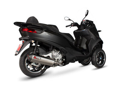 SCORPION EXHAUST Piaggio MP3 400 / MP3 400 LT (2008-13), MP3 500 / MP3 500 LT (2008-16) Serket Parallel Slip-on