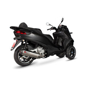 SCORPION EXHAUST Piaggio MP3 400 / MP3 400 LT (2008-13), MP3 500 / MP3 500 LT (2008-16) Serket Parallel Slip-on 2008 > 2016