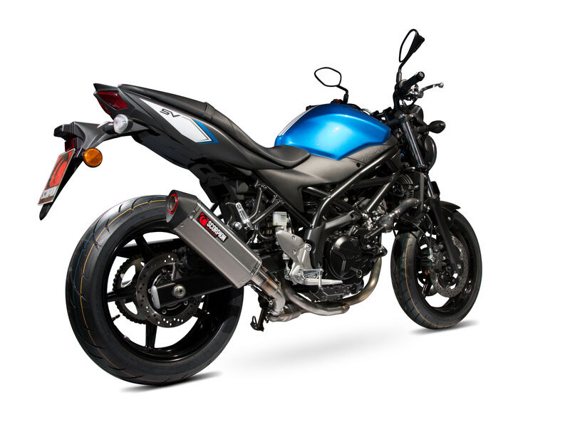 SCORPION EXHAUST Suzuki SV650 (2016-2021) / SV650 X, (2018-2021) Serket Parallel Slip-on click to zoom image
