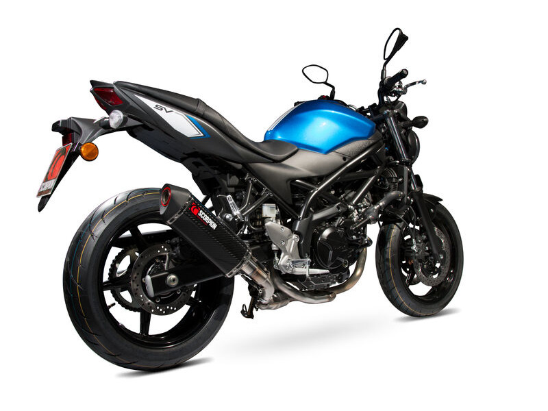 SCORPION EXHAUST Suzuki SV650 (2016-2021) / SV650 X, (2018-2021) Serket Parallel Slip-on click to zoom image