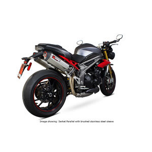 SCORPION EXHAUST Triumph Speed Triple 1050 R Serket Parallel Slip-on (Pair) 2016 > 2017