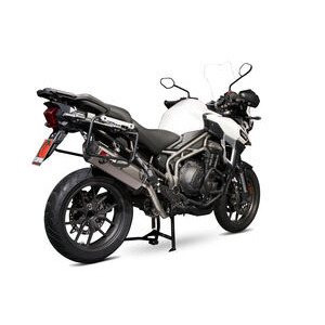 SCORPION EXHAUST Triumph Tiger 1200 Explorer Serket Parallel Slip-on 2016 > 2021