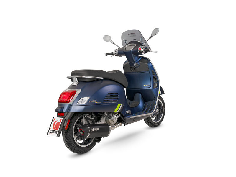 SCORPION EXHAUST Vespa GTS 300 & GTV 300 (Euro 5) European Models Only Serket Parallel Slip-on click to zoom image