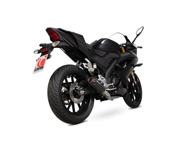SCORPION EXHAUST Yamaha YZF-R125 Red Power Full System click to zoom image