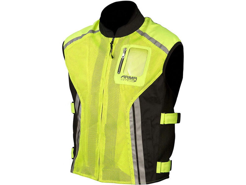 ARMR Reflective Vest - Flu Yellow click to zoom image