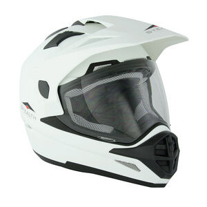 STEALTH HD009 Adventure Adult Dual Sport Helmet - White 