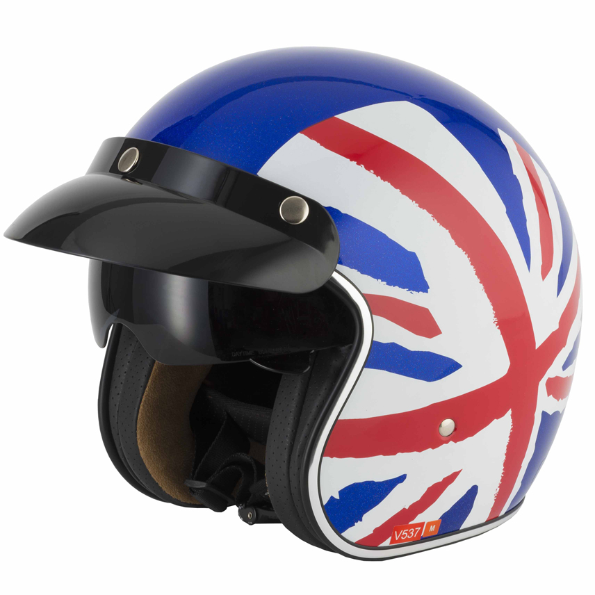VCAN V537 Helmet Union Jack Flake £69.95 Motorcycle Helmets