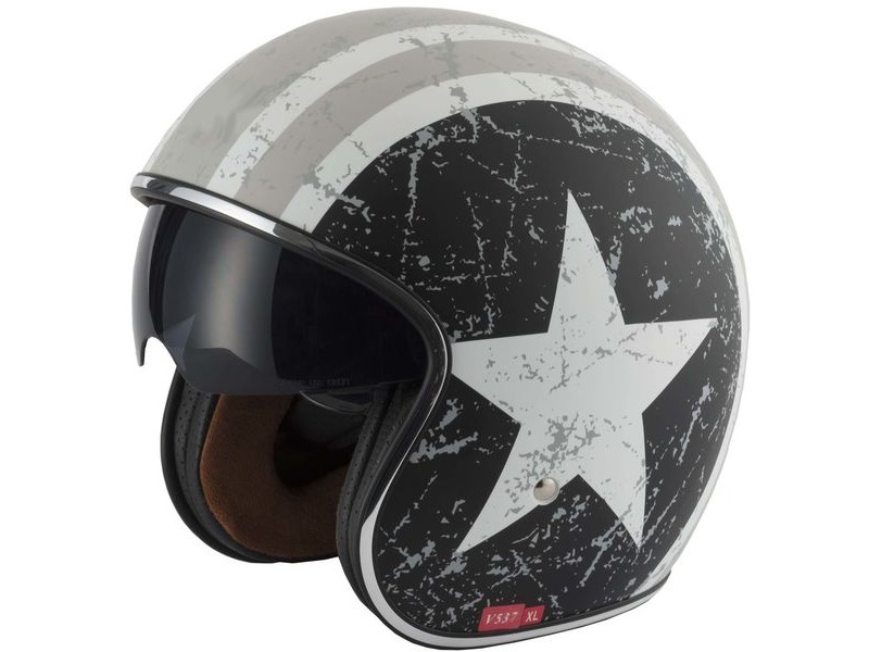 V-CAN V537 Classic Helmet - Rebel Star click to zoom image