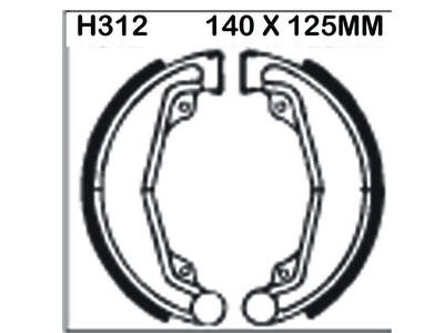 EBC BRAKES Brake Shoes H312-SPECIAL ORDER