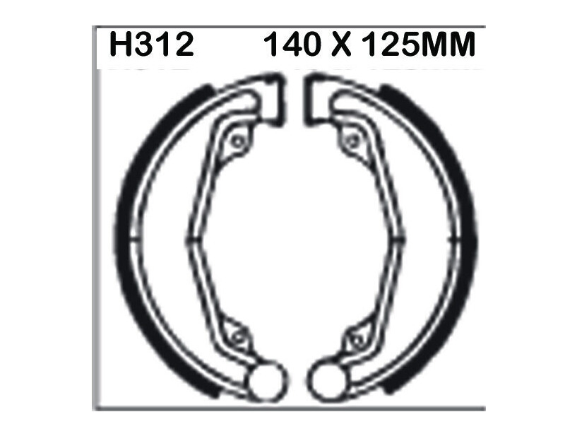 EBC BRAKES Brake Shoes H312-SPECIAL ORDER click to zoom image