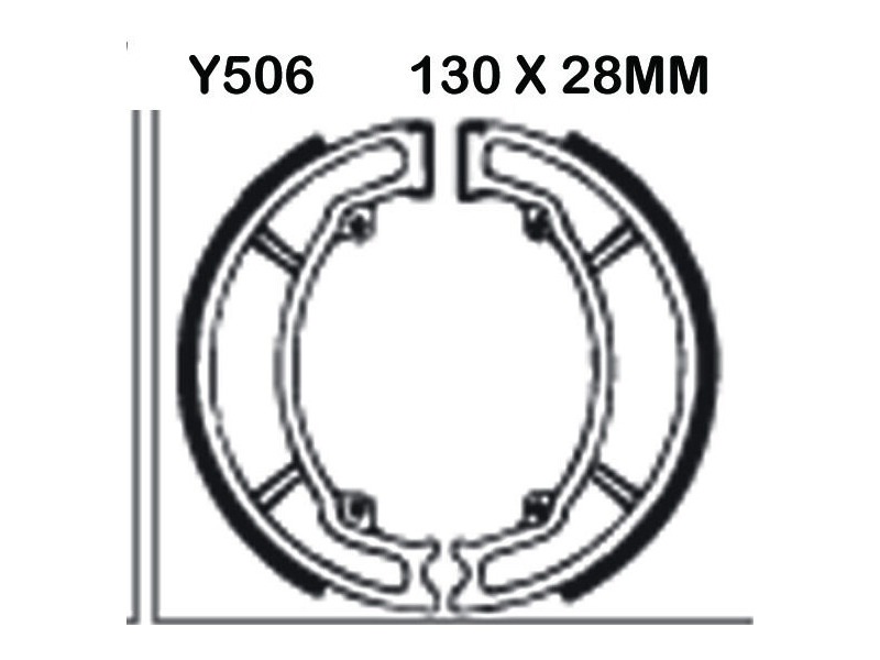 EBC BRAKES Brake Shoes Y506 click to zoom image