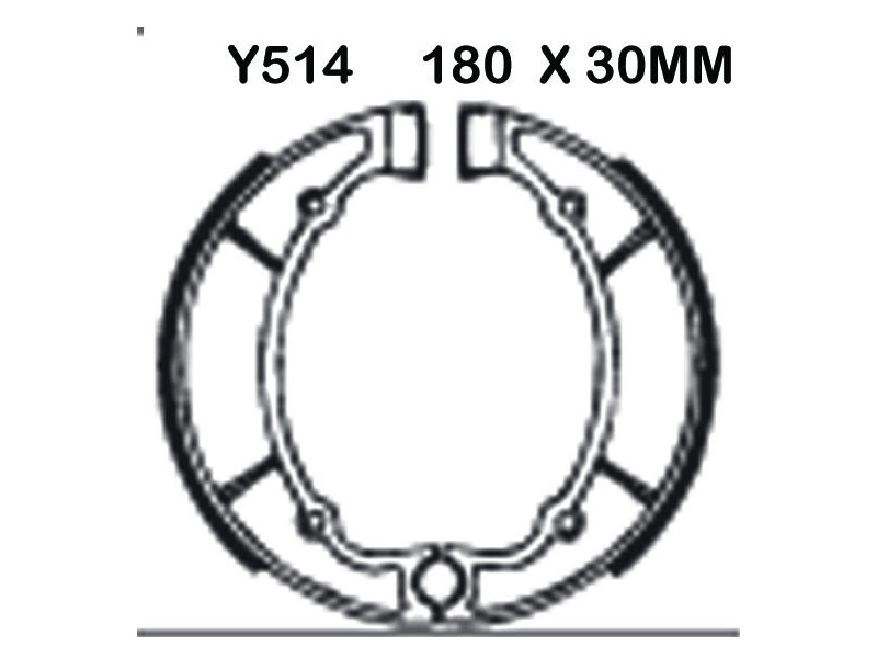 EBC BRAKES Brake Shoes Y514 click to zoom image