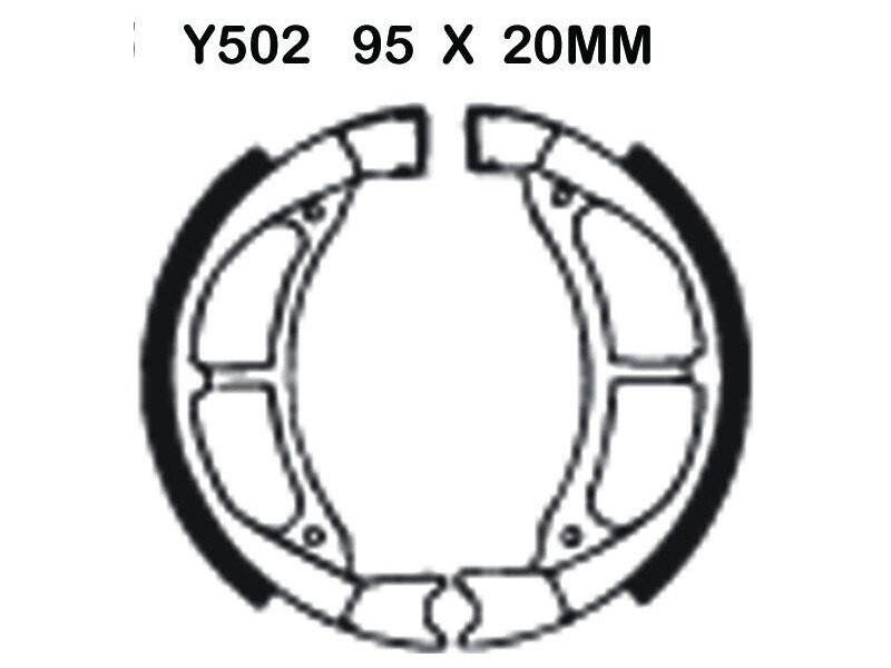 EBC BRAKES Brake Shoes Y502 click to zoom image