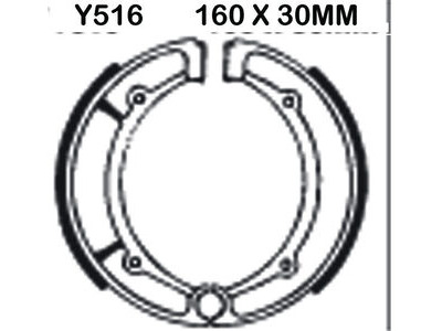 EBC BRAKES Brake Shoes Y516-SPECIAL ORDER