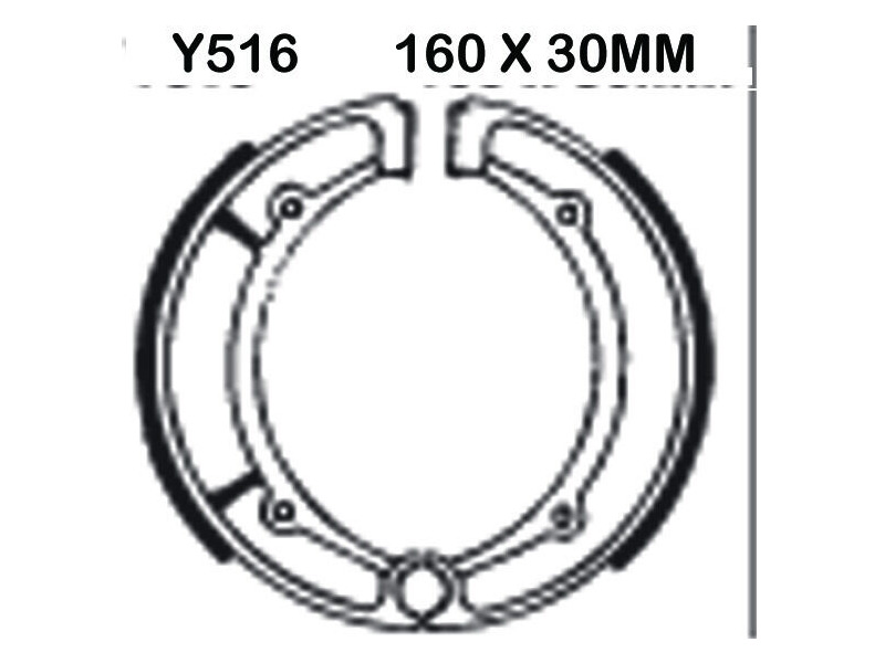 EBC BRAKES Brake Shoes Y516-SPECIAL ORDER click to zoom image