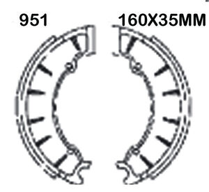 EBC BRAKES Brake Shoes 951-SPECIAL ORDER 