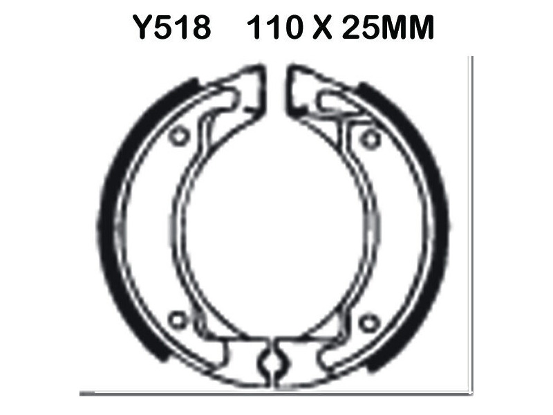 EBC BRAKES Brake Shoes Y518 click to zoom image