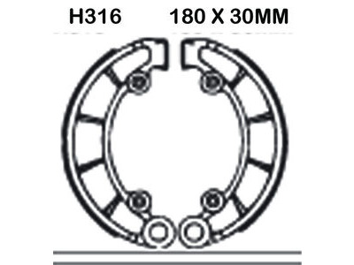 EBC BRAKES Brake Shoes H316