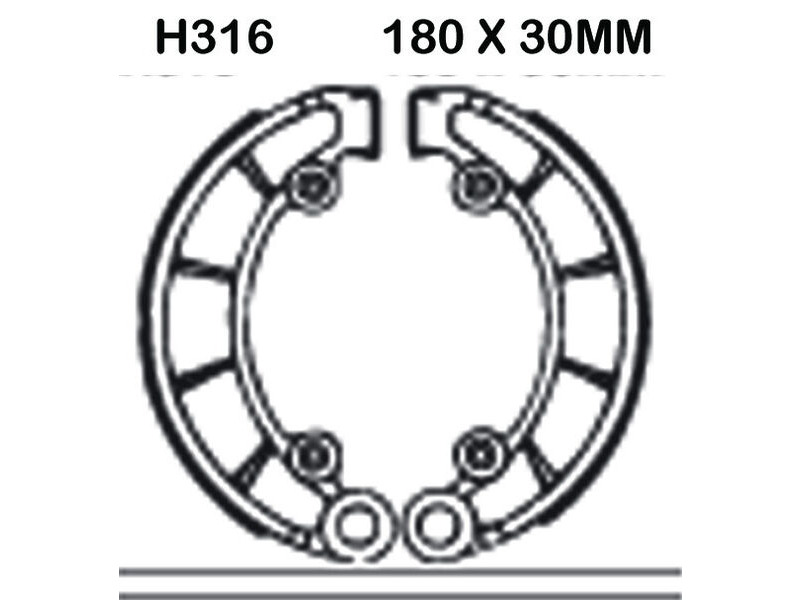 EBC BRAKES Brake Shoes H316 click to zoom image