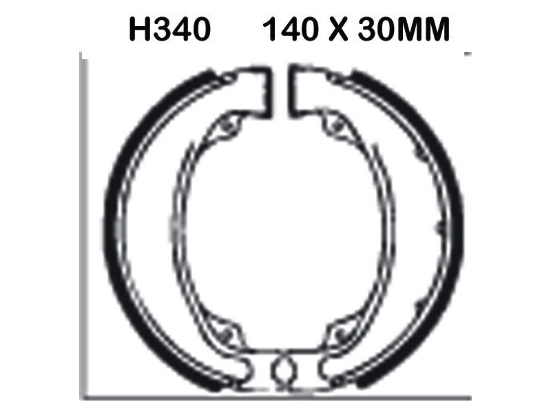 EBC BRAKES Brake Shoes H340 click to zoom image